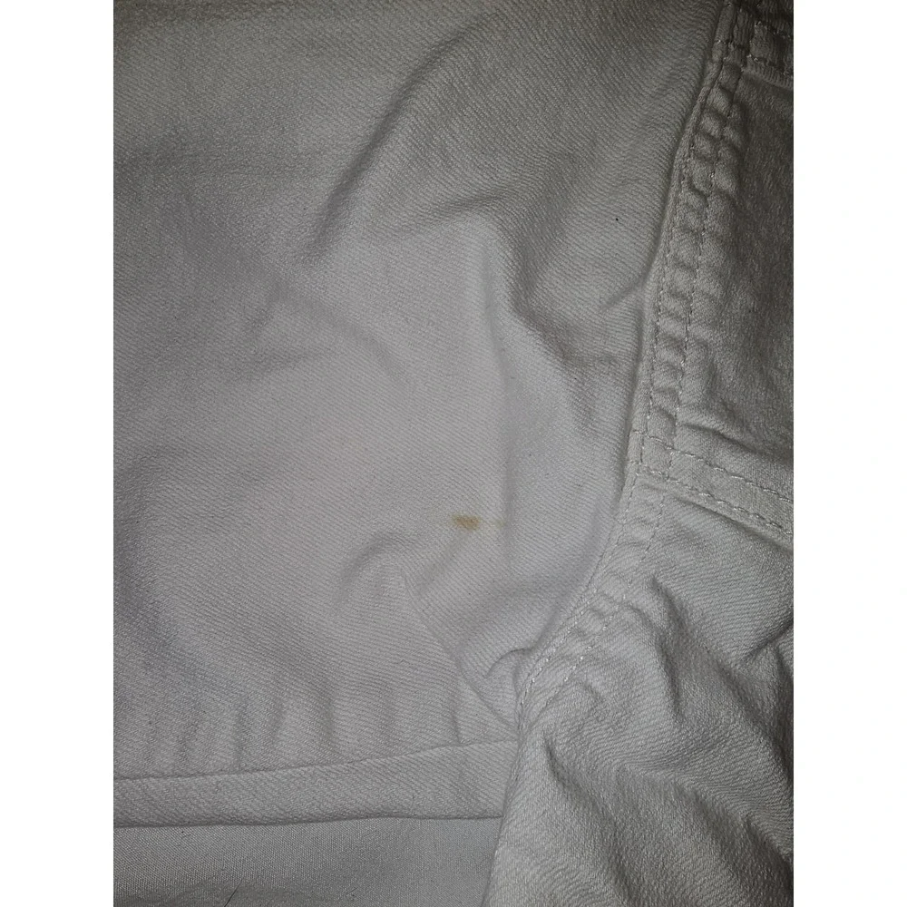 Cat &‎ Jack Girls Cropped Denim Jacket Size M (7–8) Cream White Button Front - Picture 6 of 7